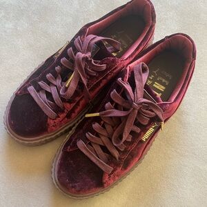 Puma Purple Velvet Sneakers Low-Top Casual